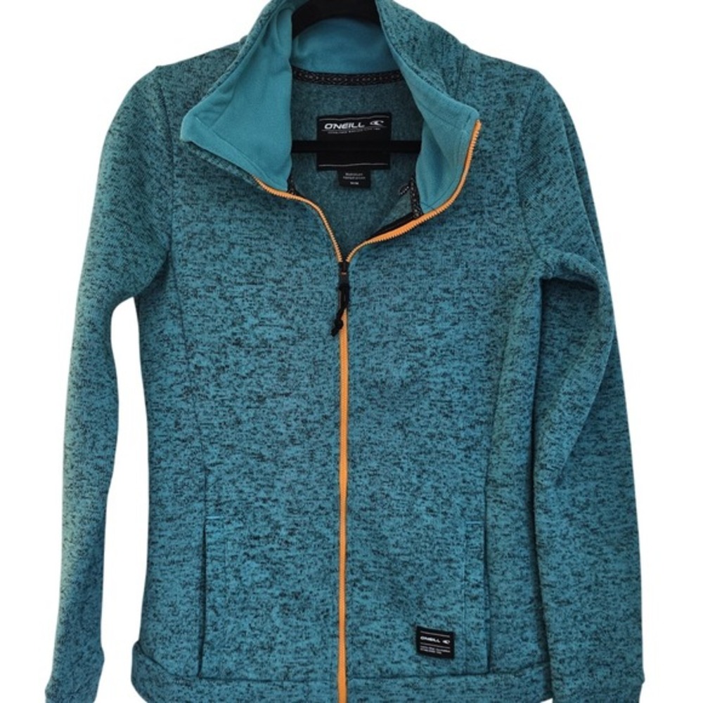 O'Neill Jacket Women's Med Zip Up Sweater Fleece Lined Full Zip Sweatshirt